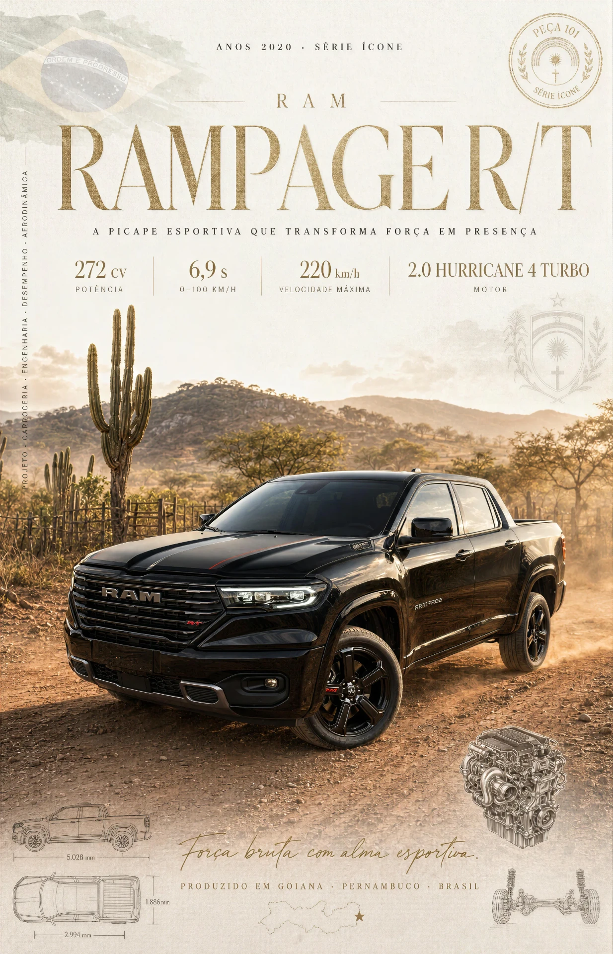 Dodge Ram Rampage RT, peça da Série Ícone VALKYR, direção de arte